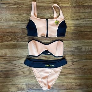 Limited Edition 80s Body Glove 3 Piece Swim Suit